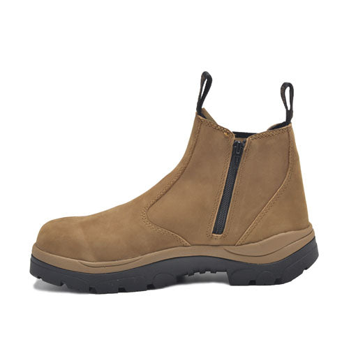 390TZN | Non Safety Taupe Side Elastic Boot + Zip