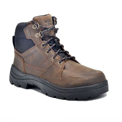 590CZN | Non Safety Crazy Horse Brown Side Zip Lace Boot (15cm)